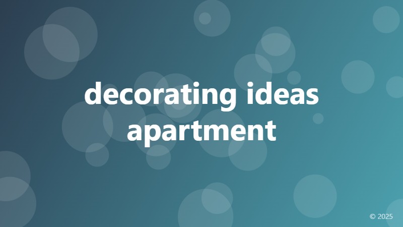decorating ideas apartment