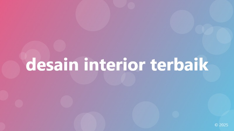 desain interior terbaik