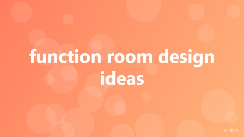 function room design ideas