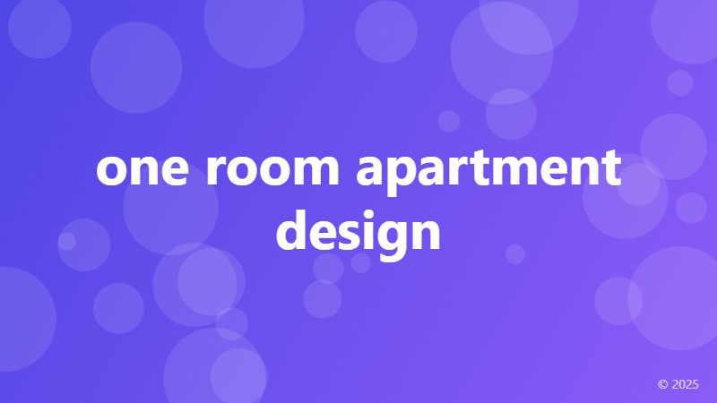 one room apartment design