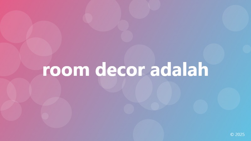 room decor adalah