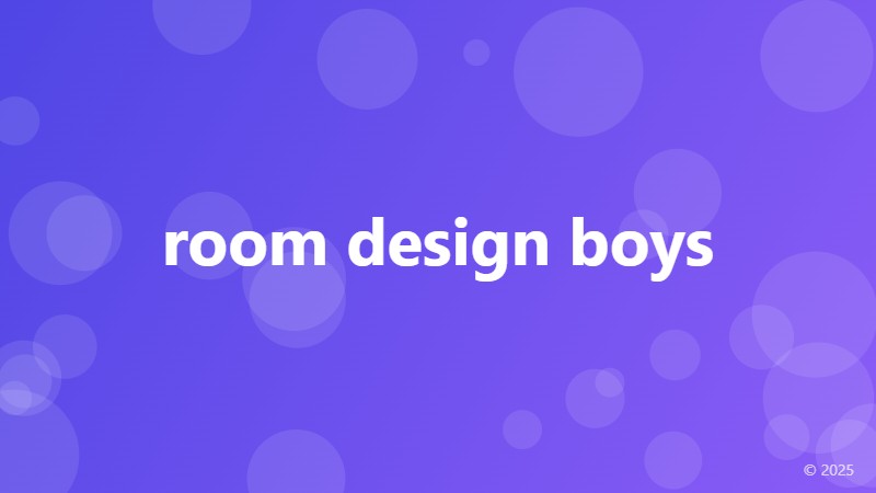 room design boys