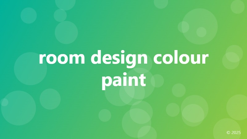 room design colour paint