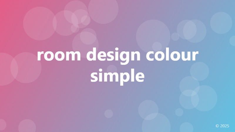 room design colour simple