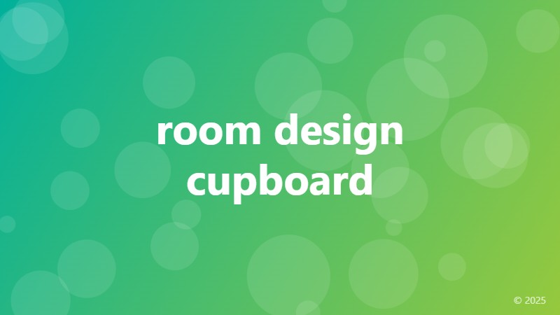 room design cupboard