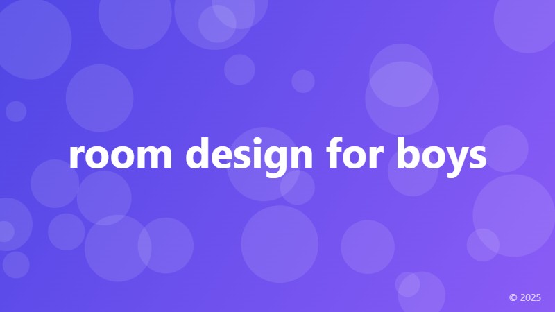 room design for boys