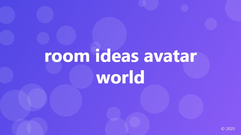 room ideas avatar world
