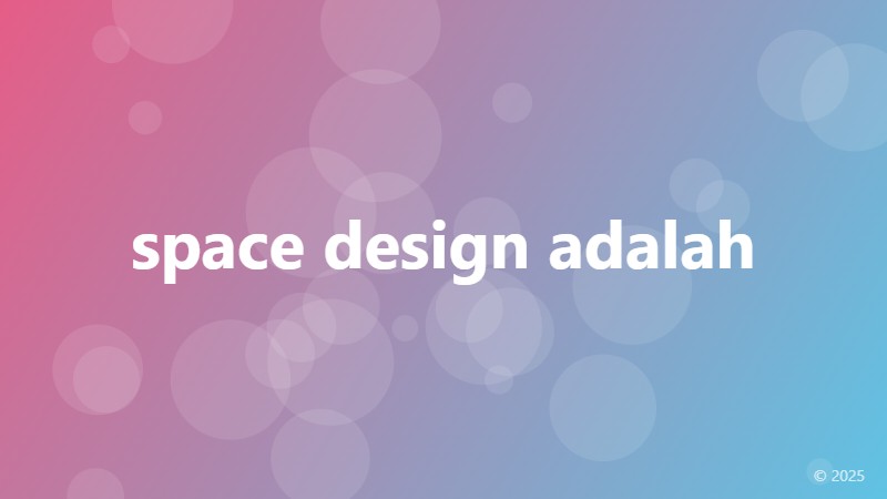 space design adalah